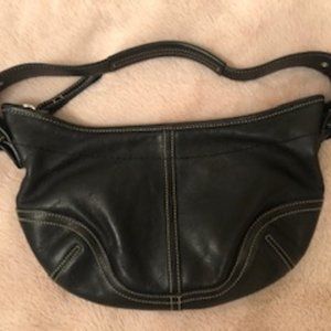Coach black leather purse